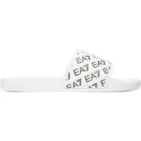 EA7 unisex. 7X000109_AF15125 Flip flops All Olver Logo vit (44), Karta, Ingen, Casual, Strandkläder