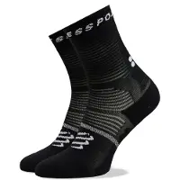 Compressport - Trail running kläder - Pro Marathon Socks V2.0 Black/White för Unisex - Storlek 45-48 - Svart
