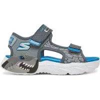 SKECHERS Sandaler m. Ljus - Varelse-Splash - Träkol Blue - - 29 - Blinkande skor