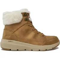 SKECHERS för kvinnor. 144178 Ankelstövlar Glacial Ultra Cozyly brun (41), Karta, Zip, Casual