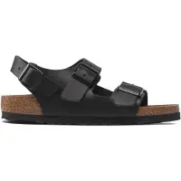 Birkenstock Milano Natural Leather Narrow Black