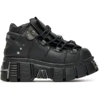 New rock Unisex Gothic-stövlar i veganläder - M-106-VS1