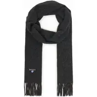 Barbour Unisex Plain Lambswool Scarf Charcoal/Grey