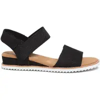 SKECHERS för kvinnor. 31440 Desert Kiss Sandaler svart (38), Tyg, Casual