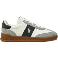 Ralph Lauren för män. 809956119002 Läderskor Heritage Area vit, grå (47), Hud, Karta, Nyckelband, Casual