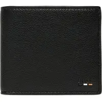 BOSS Grained leather wallet with embossed logo detail