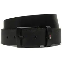 Tommy Hilfiger Leather Enamel Flag Tonal Buckle Belt