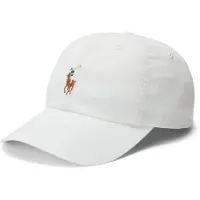 Ralph Lauren för kvinnor. 211954881002 Pony Ball keps vit (OSFA), Casual, Bomull