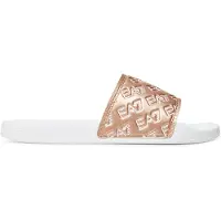 Emporio Armani unisex. 7X000109_AF15125 Flip Flops All Over Logo Vit (41), Svart, Karta, Ingen, Casual, Strandkläder
