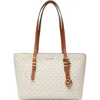Michael Kors för kvinnor. 30T5GQNT2B Beige tygväska med monogram (OSFA), Casual, PVC