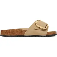 Birkenstock för kvinnor. 1030467 Sandaler i läder Madrid Big Buckle (Smal passform) ljusbrun (39), Hud, Karta, Ingen, Casual