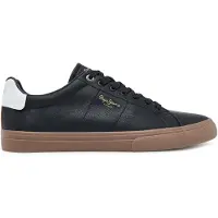 Pepe Jeans för män. PMS300003 Träningsskor Kenton Base svart (45), Hud, Karta, Nyckelband, Casual