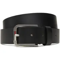 Tommy Hilfiger Tommy Jeans Austin Signature Square Buckle Leather Belt
