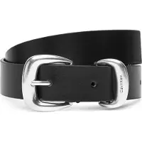 Calvin Klein Full Grain Leather Chunky Buckle Belt