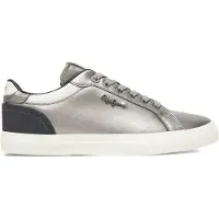 Pepe Jeans för kvinnor. PLS300005 Kenton Glam Sneakers i silver (38), Karta, Nyckelband, Casual