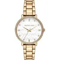 Michael Kors Analog klocka 'LEXINGTON' guld / vit