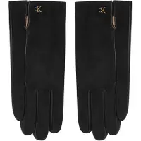 Calvin Klein Suede And Leather Touchscreen Gloves