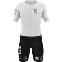 Otso Black & White Kortärmad Triathlondräkt