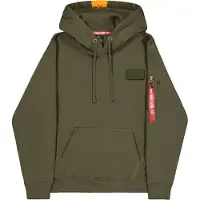 Alpha industries Sweatshirt 'Red Stripe' khaki / orange / röd / vit