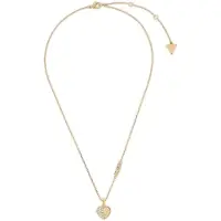 GUESS Lovely guldfärgat pave hjärthalsband JUBN03035JWYGT/U