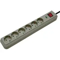 Brennenstuhl Eco-Line överspänningsskyddad grendosa 6-vägs, 1,5 m
