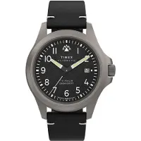 Timex Watch - Herr - TW2V54000 - Svart läder - Vattentät 20 Atm