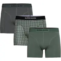 Björn Borg Organic Cotton Stretch Boxers 3-pack Grön, M