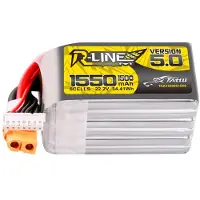 Gens ace Lipo R-Line Version 5.0 1550mAh 22,2V 150C 6S batteri med XT60-kontakt