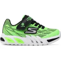 SKECHERS Skor m. Ljus - Flex-Glow Elite - Lime Black - - 27 - Blinkande skor