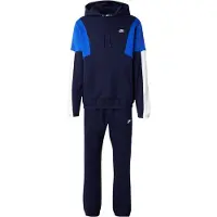 Nike Träningsoverall 'CLUB FLEECE' marinblå / neonblå / vit