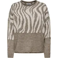 ONLY Tröja 'ONLJade' khaki / vit
