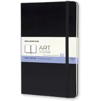 Sketchbook Large, ulinjeret, hard cover sort