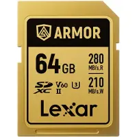 Lexar Sdxc Pro Gold Series Armor Uhs-ii 64gb V60 Ip68 Minneskort