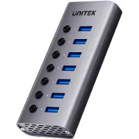 UNITEK USB HUB USB Hub A 3.0 7in1, 5Gbps med portomkopplare