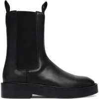 Calvin Klein Leather Stacked Heel Chelsea Boots