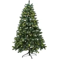 Julgran konstgjord PVC ASKE, klass B+, 300x188 cm m/LED NORDIC WINTER (780-139)