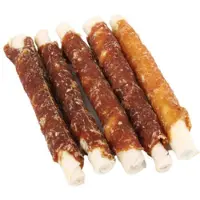 Brekz Rawhide Dog Chews rullpinnar av råhud med kyckling hundgodis (17 cm)