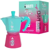 Bialetti 0005393, Mokabryggare, Blå, Rosa, Gjuten aluminium, 6 koppar, Termoplast, Moka Express