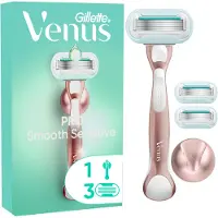 Gillette Venus Pro Smooth Sensitive Scraper For Sensitive Skin Greenwhitepink Deluxe Smooth Sensitive Rose Gold Razor 3 Heads