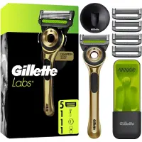 Gillette - Labs With Exfoliating Bar Razor Champion Gold Edition - Green/Black
