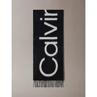 Calvin Klein Warm Soft Wool Logo Scarf