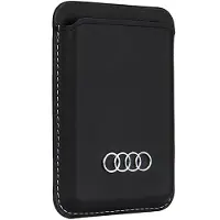 Audi magnetisk plånbok i syntetiskt läder kompatibel med MagSafe - svart
