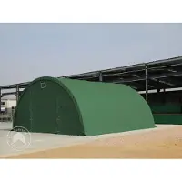 TOOLPORT Mycket stabil rundhall 9,15m x 10 m x 4,5m - PVC mörkgrön