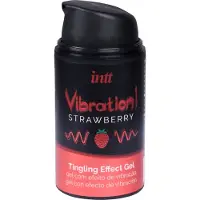 Huismerk Vibration! - flytande vibrator - jordgubb (15 ml)