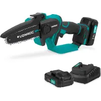 Vonroc 20V Mini Motorsåg – Kompakt, Lätt och Kraftfull, 127 mm Kapacitet, 2x 2,0Ah Batterier