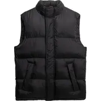Superdry för män. M5012246A Tech vadderad väst svart (XXL), Casual, Nylon