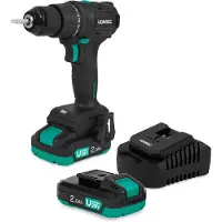 Vonroc PRO Borrskruvdragare 20V – Kolborstfri motor – 40Nm | Inkl. 2x 2.0Ah batteri och laddare