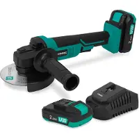 Vonroc Batteridriven vinkelslip – Ø125mm | Inkl. 2x 2.0Ah batterier och snabbladdare