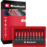 Einhell Impact Bit Taschenbox 10tlg 118653 Bit-Set 1/4 (6.3 mm), PH, PZ, Sexkant, TX