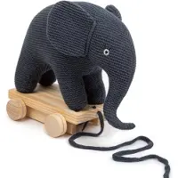 Smallstuff Dragleksak - Elefant - Dark Denim - - One Size - Dragleksak